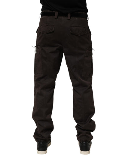 Pantalon cargo homme en coton brun Re-Edition de Dolce &amp; Gabbana
