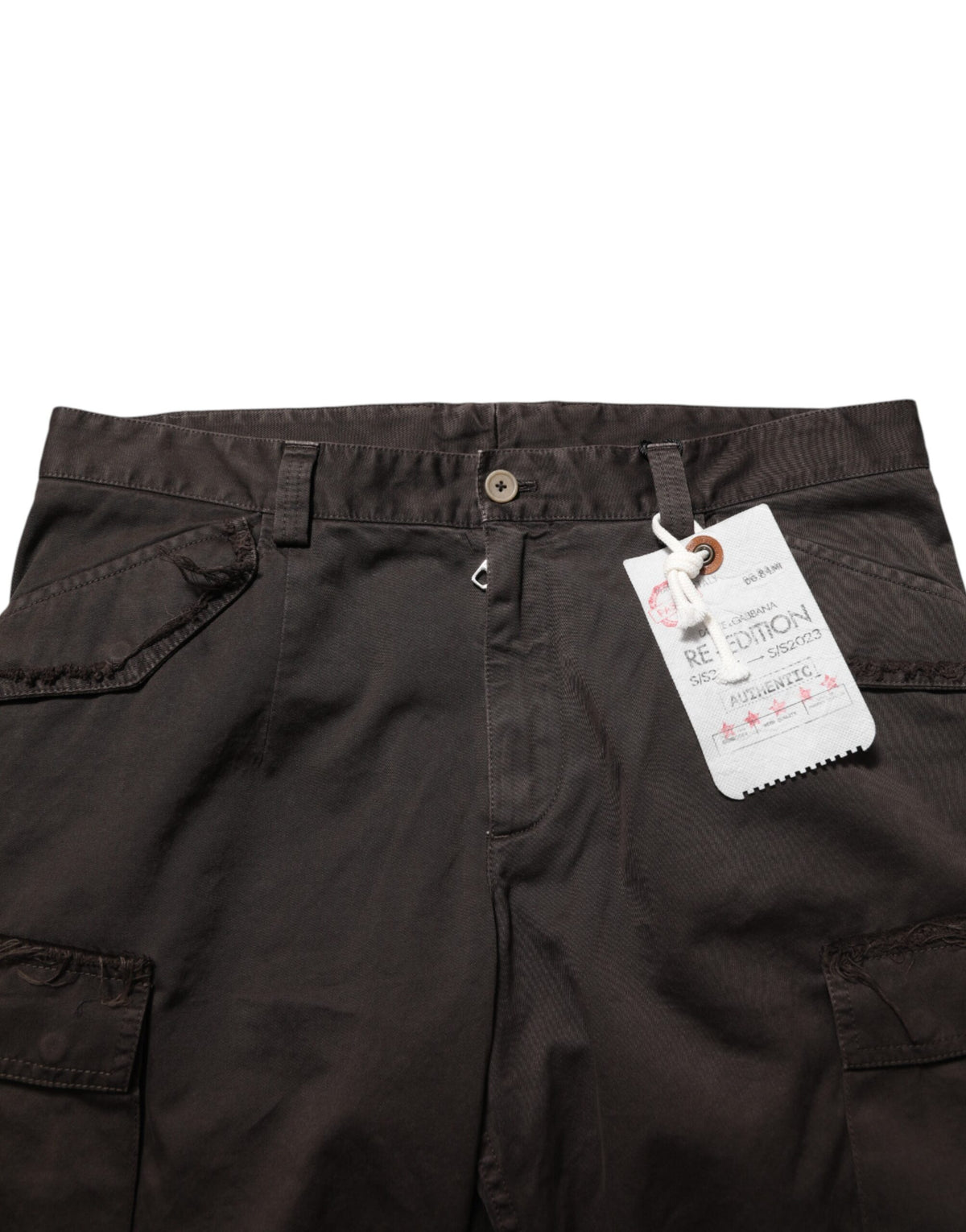 Pantalon cargo homme en coton brun Re-Edition de Dolce &amp; Gabbana