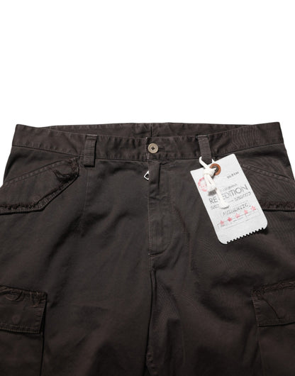 Pantalon cargo homme en coton brun Re-Edition de Dolce &amp; Gabbana