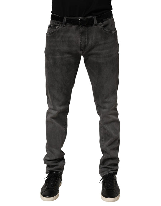 Jean slim en coton gris foncé pour homme de Dolce &amp; Gabbana