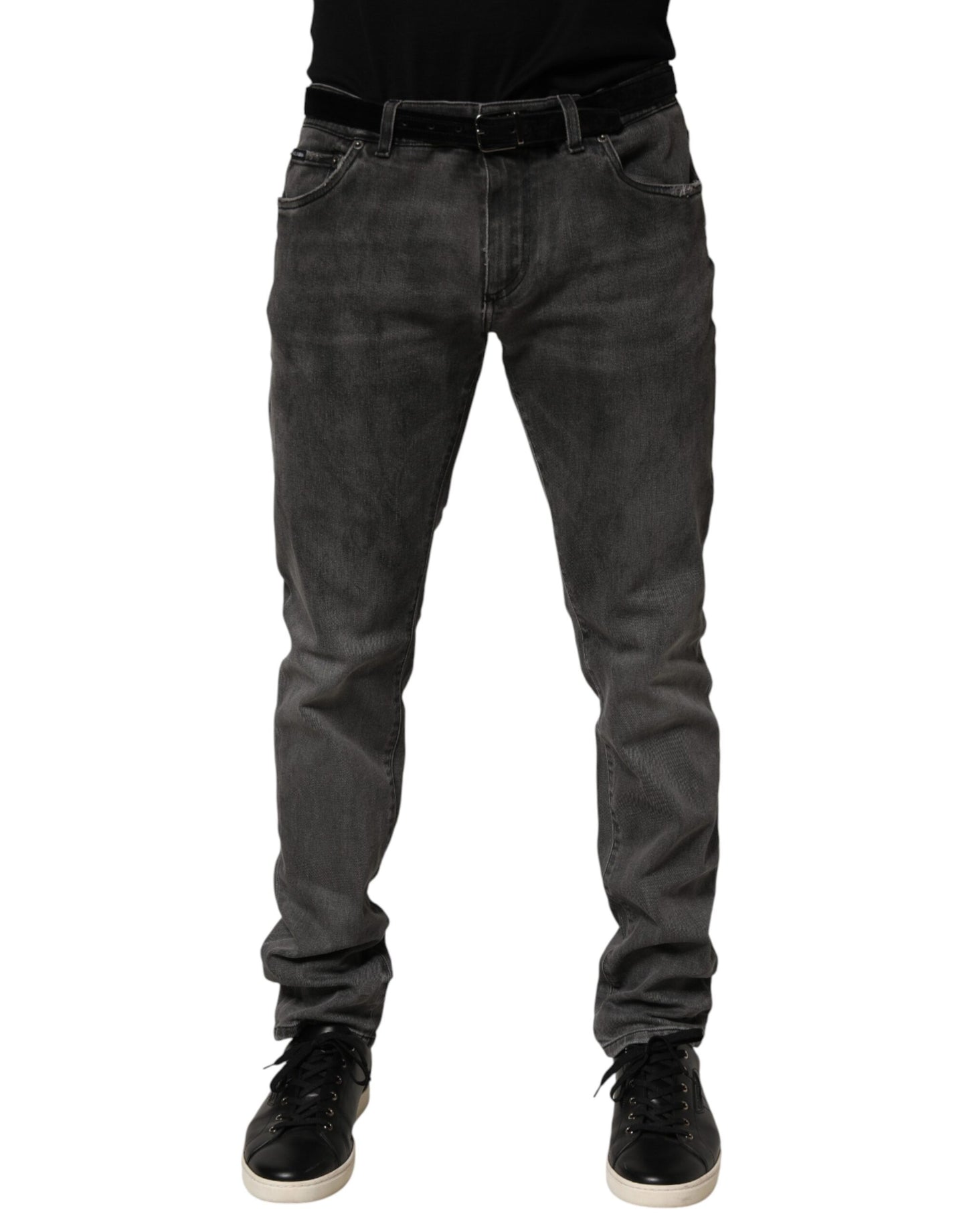 Jean slim en coton gris foncé pour homme de Dolce &amp; Gabbana