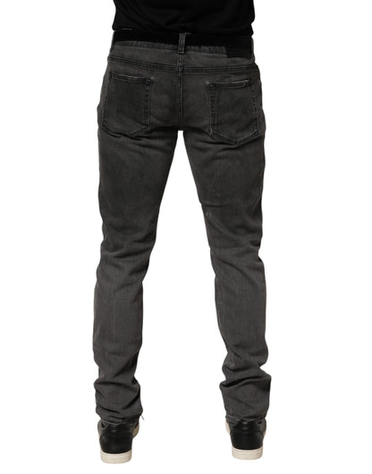 Jean slim en coton gris foncé pour homme de Dolce &amp; Gabbana