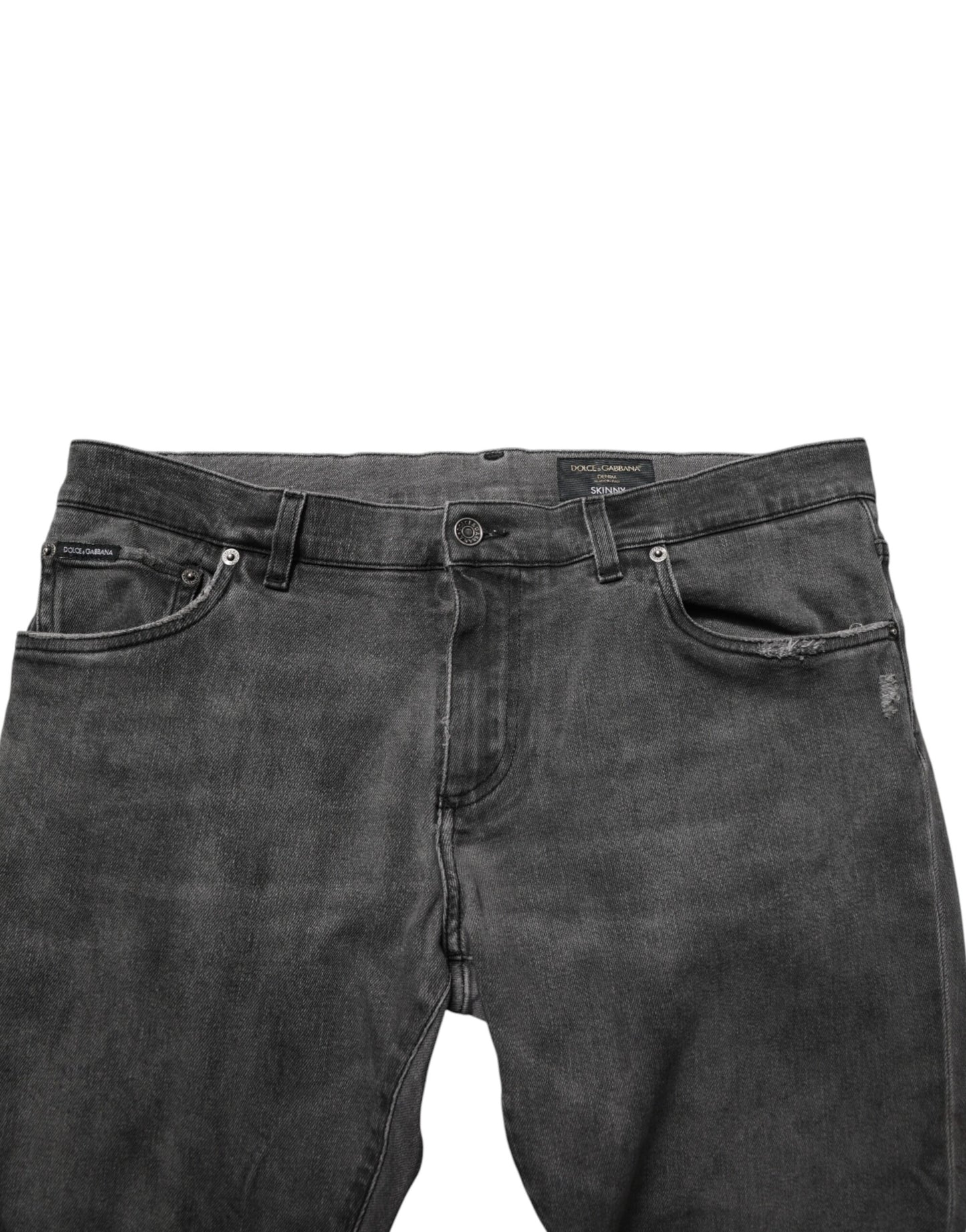 Jean slim en coton gris foncé pour homme de Dolce &amp; Gabbana