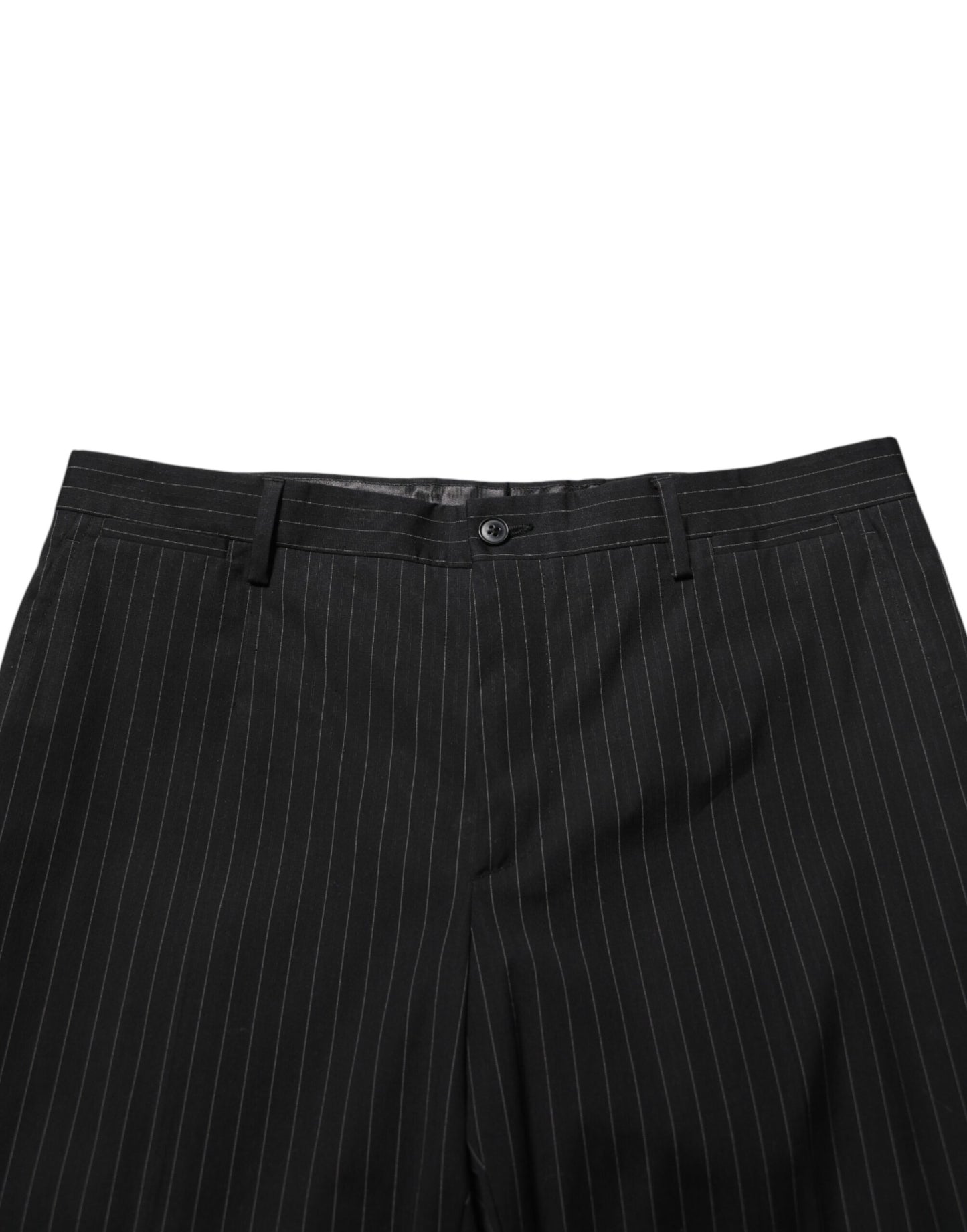 Pantalon habillé rayé noir Dolce &amp; Gabbana pour homme.
