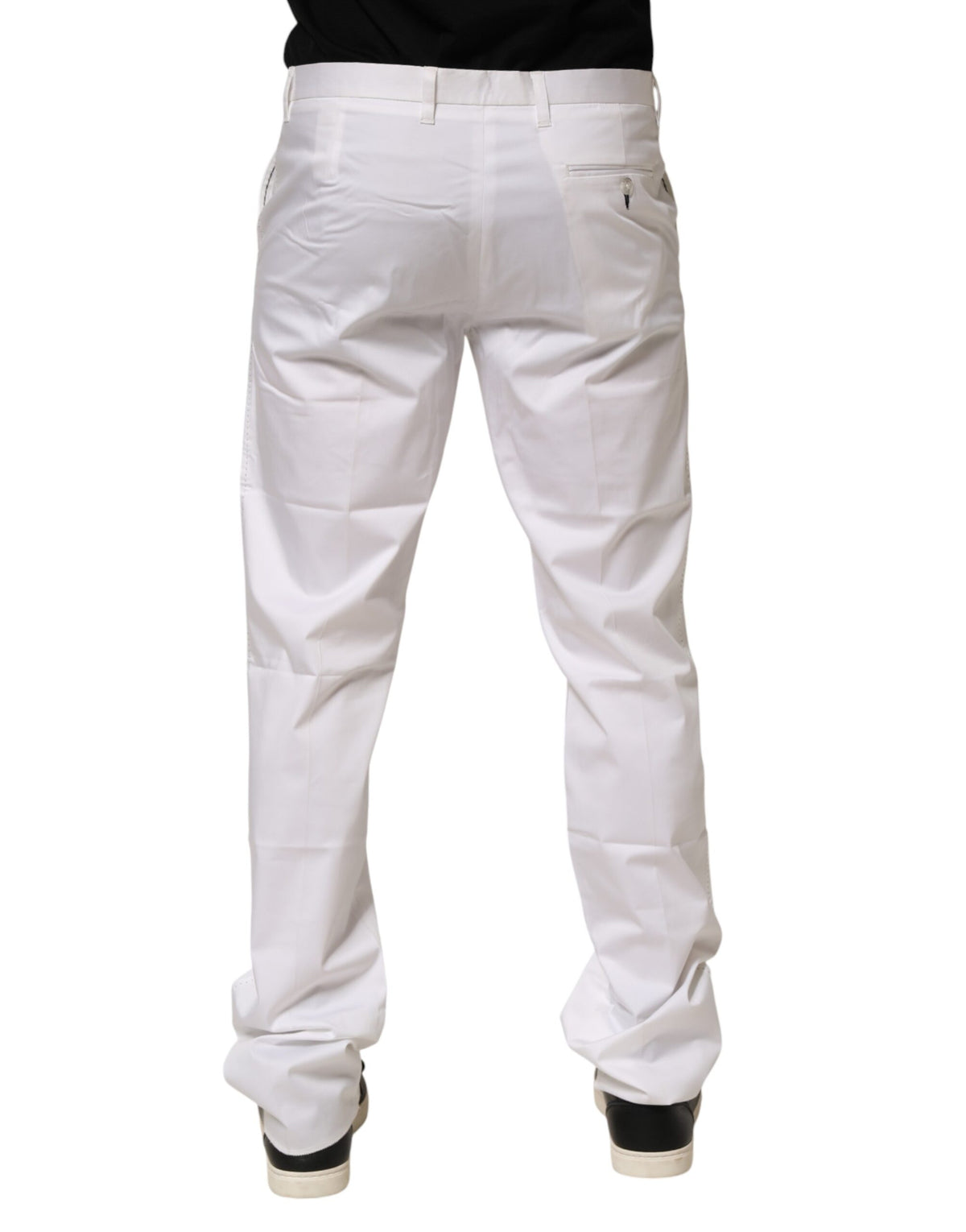 John Richmond Pantalon Formelle Homme Blanc en Coton Élastique