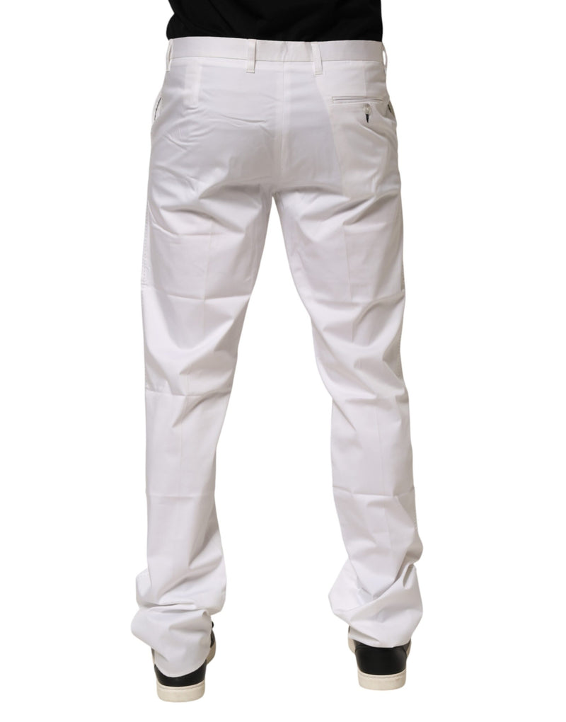 John Richmond witte katoenen stretch dressbroek voor heren.