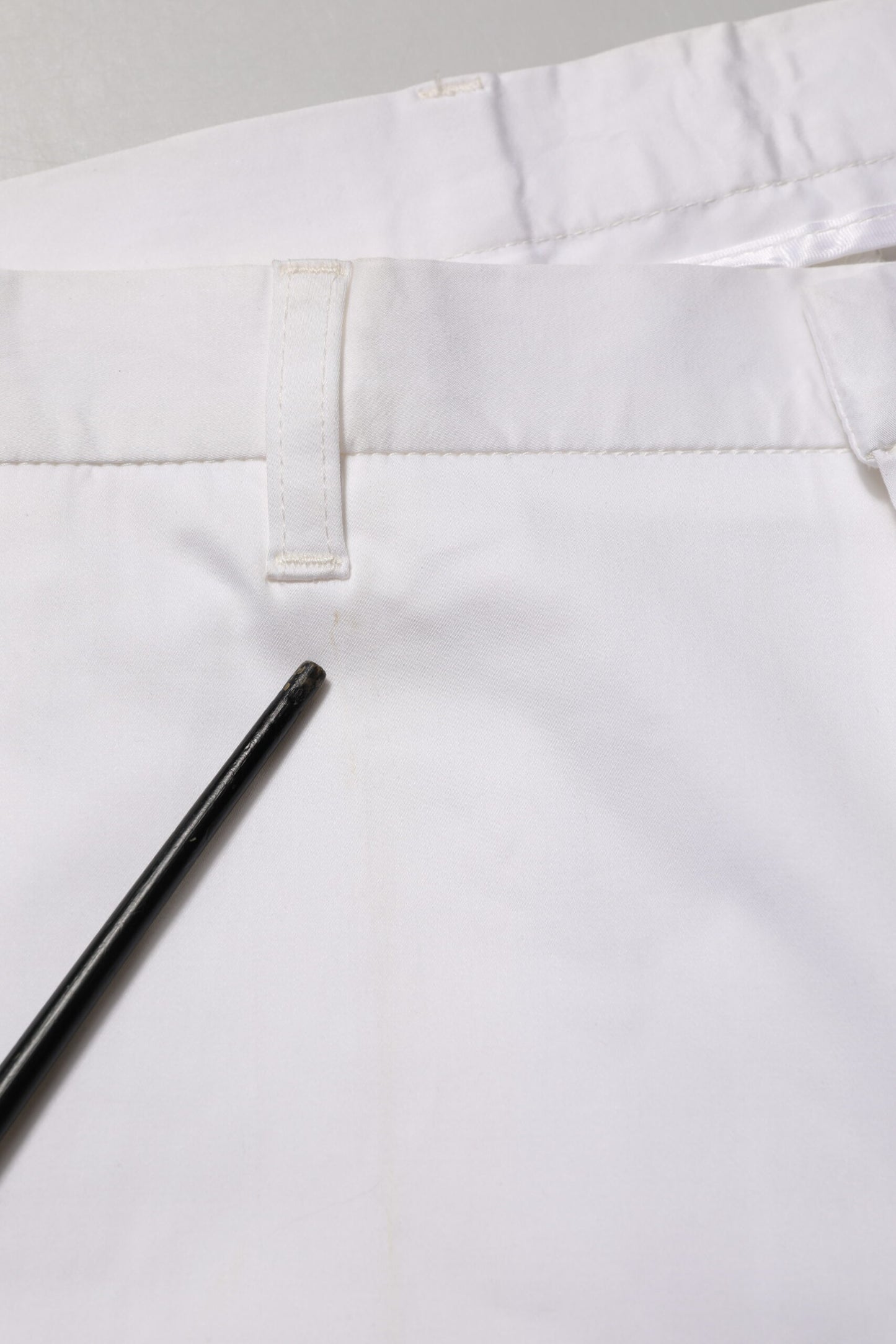 Pantalon habillé pour homme en coton extensible blanc John Richmond