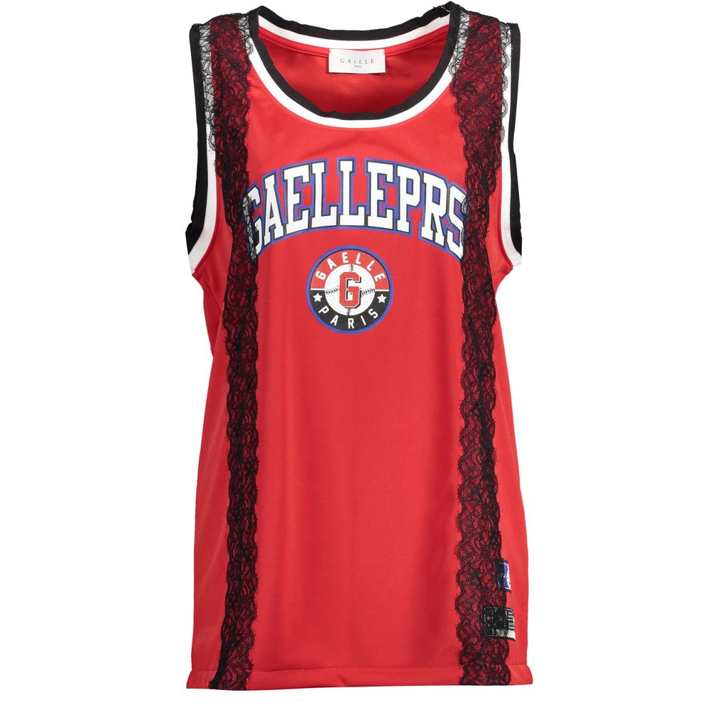 Gaelle Paris Rosso Poliestere Women's Tank Top