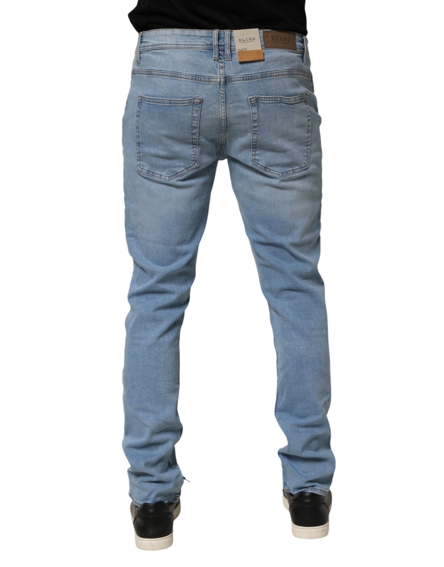Jean en jean pour homme Blend, bleu clair, taille basse, coupe slim, modèle Twister.