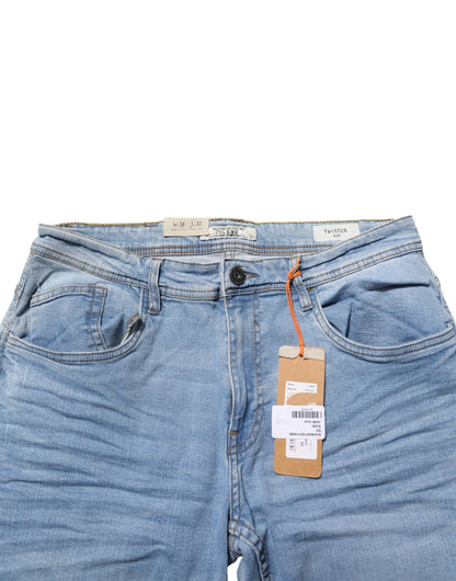Jean en jean pour homme Blend, bleu clair, taille basse, coupe slim, modèle Twister.