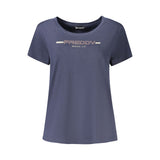 Freddy Blu Cotton Women T-Shirt with Rhinestone Detailing