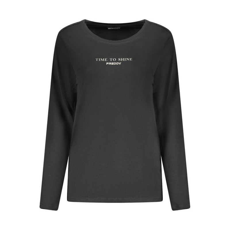 Freddy Black Cotton Women T-Shirt - Stylish & Comfortable