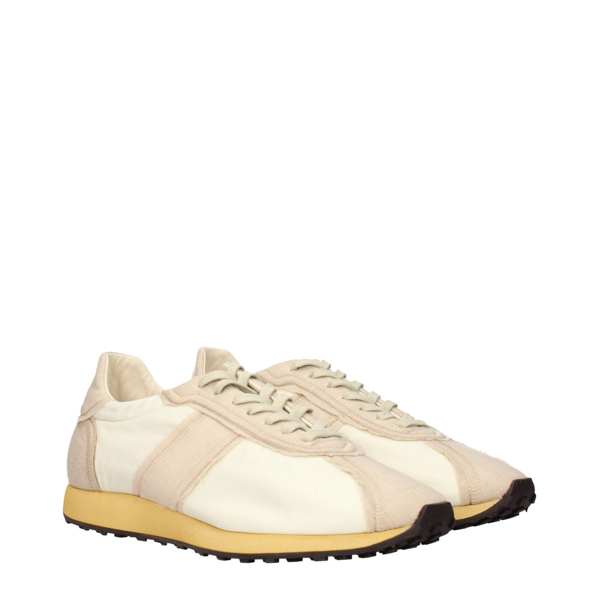 The Row Beige Fabric Athletic Sneakers - Élégance et Confort