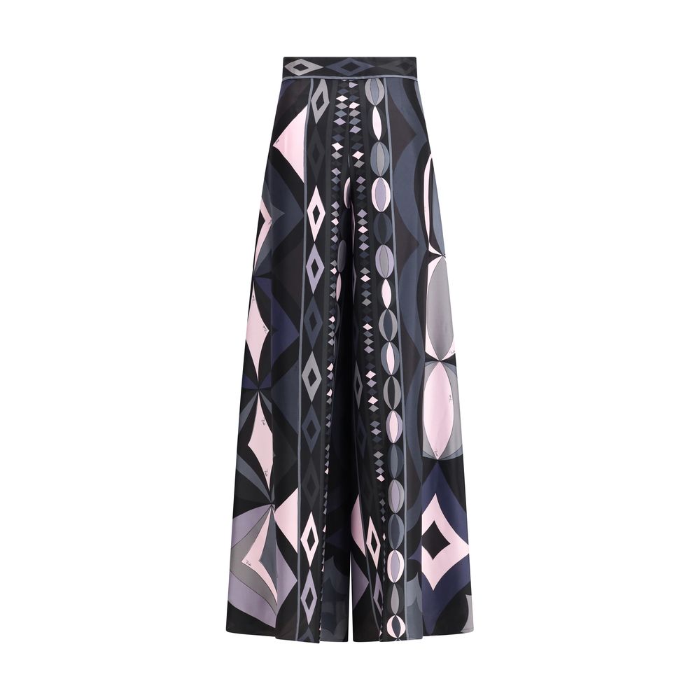 Pantalon large en soie Emilio Pucci