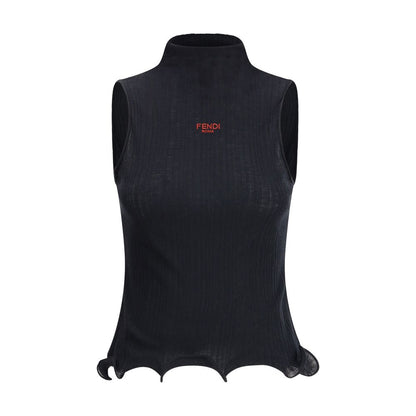 Top sans manches en laine vierge Fendi