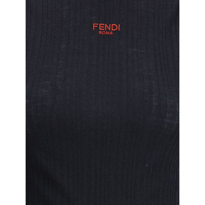 Top sans manches en laine vierge Fendi