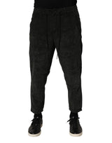 Pantalon Cropped en Velours Côtelé Noir Dondup pour Homme