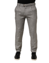 Briglia 1949 Gray Mid Waist Dress Formal Skinny Men Pants