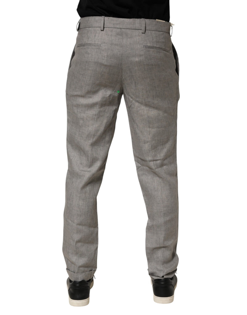 Briglia 1949 Gray Mid Waist Dress Formal Skinny Men Pants