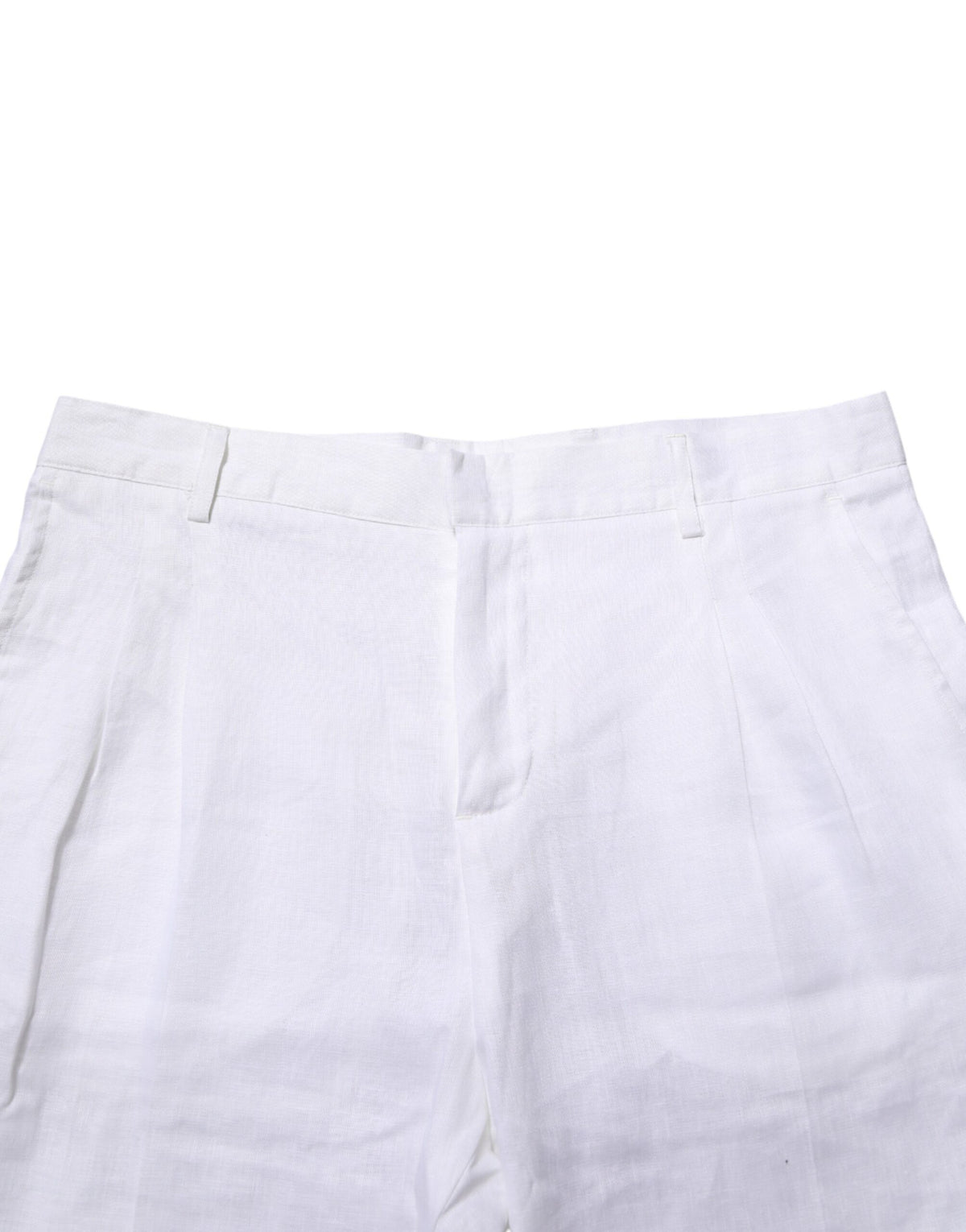 Pantalon de Costume Blanc en Lin Daniele Alessandrini