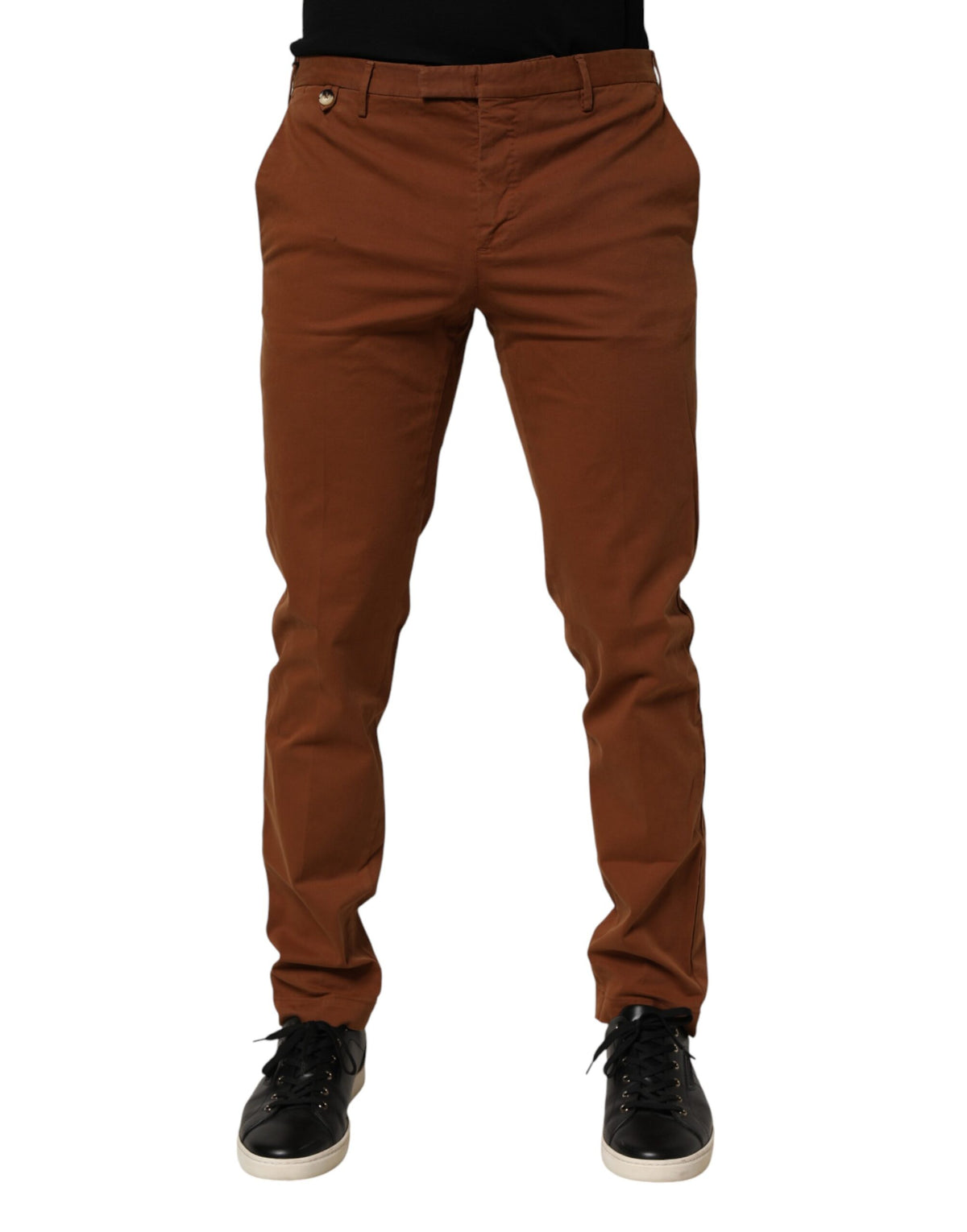 PT Torino Pantalon Chino Skinny Homme Marron - Taille Mi-Haute