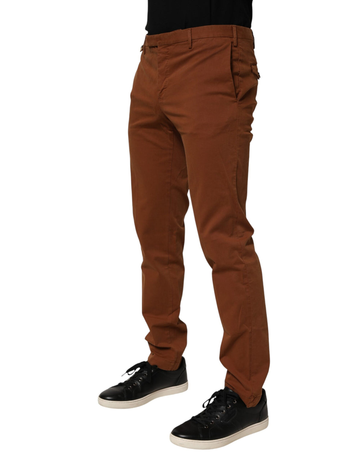 PT Torino Pantalon Chino Skinny Homme Marron - Taille Mi-Haute