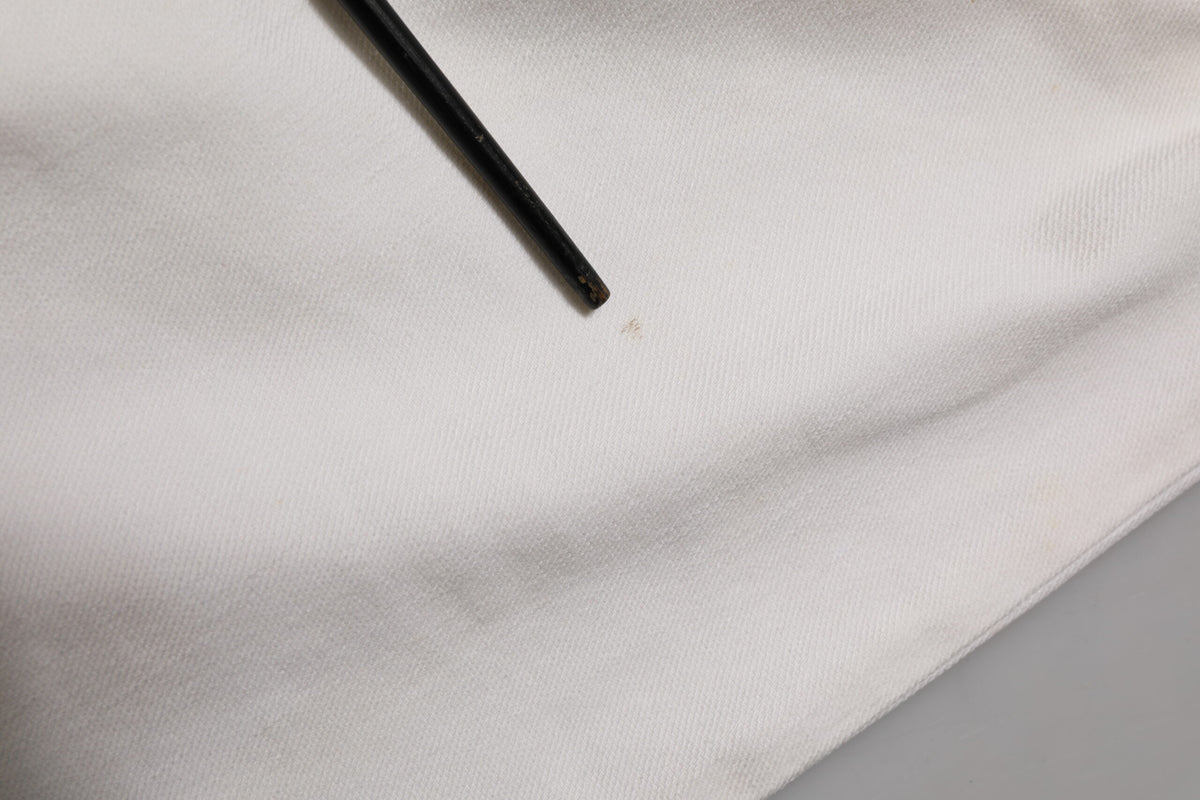 Jean Prada blanc taille mi-haute coupe skinny, style décontracté