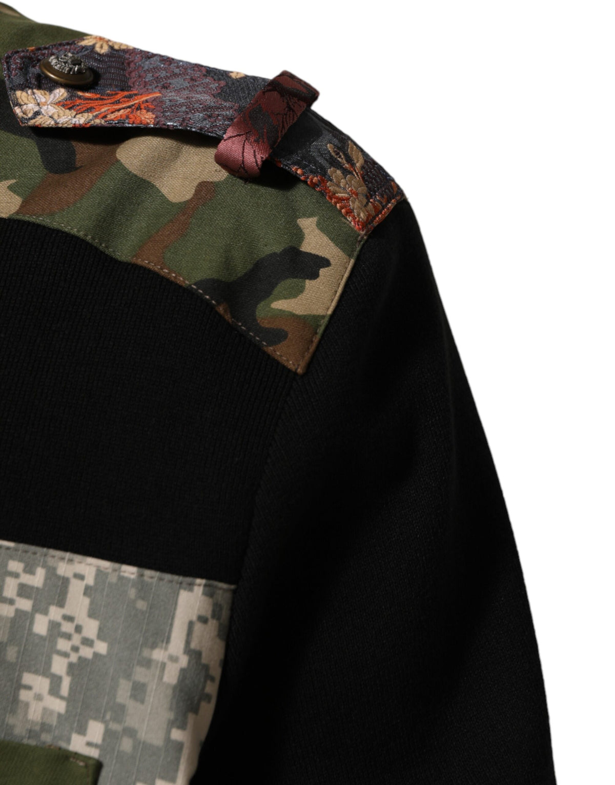 Pull Dolce &amp; Gabbana noir à patchwork et col rond