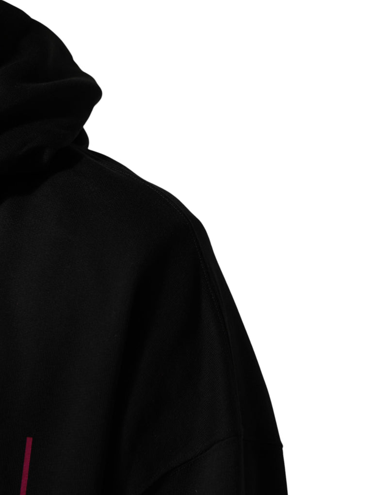 Sweat-shirt à capuche noir imprimé Dolce &amp; Gabbana pour homme