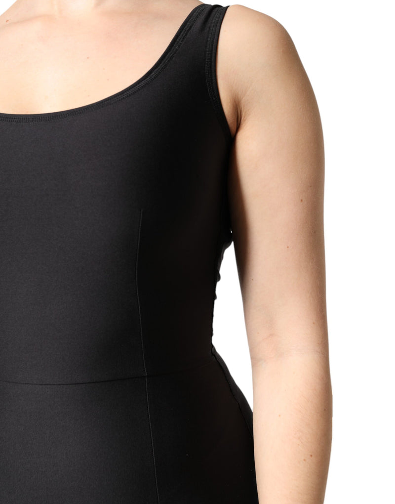 Dolce & Gabbana Black Sleeveless Bodycon Jumpsuit Dress