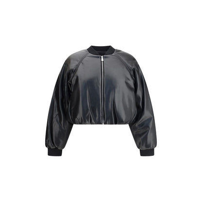 PINKO Cropped bomber met leereffect