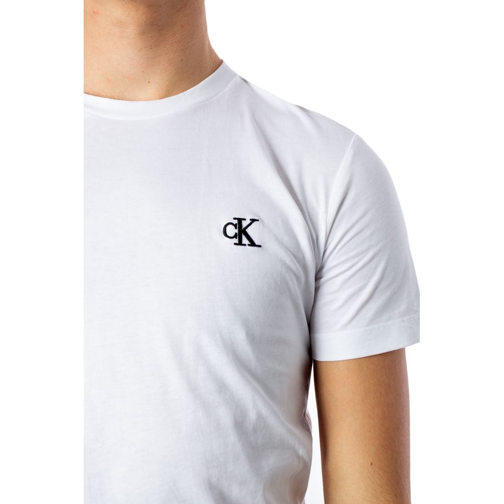Calvin Klein Jeans ESSENTIAL SLIM TEE J30J314544 - T-Shirt en Coton Blanc