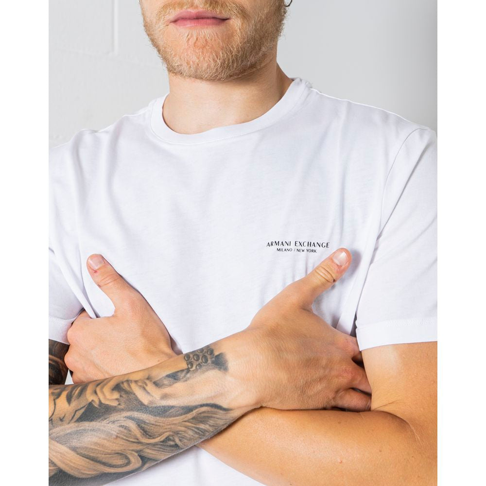 T-shirt en coton blanc Armani Exchange pour homme
