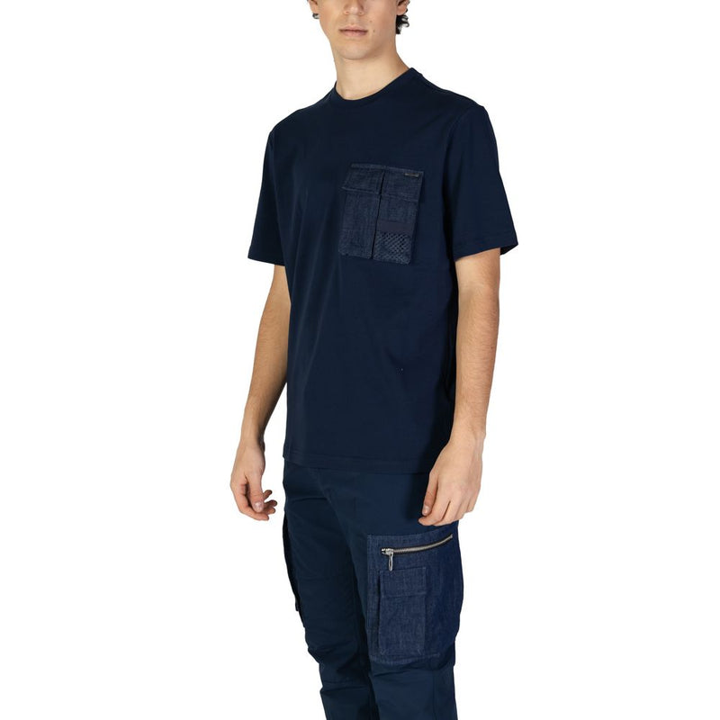 Antony Morato Blue Cotton T-Shirt - Relaxed Fit with Pocket