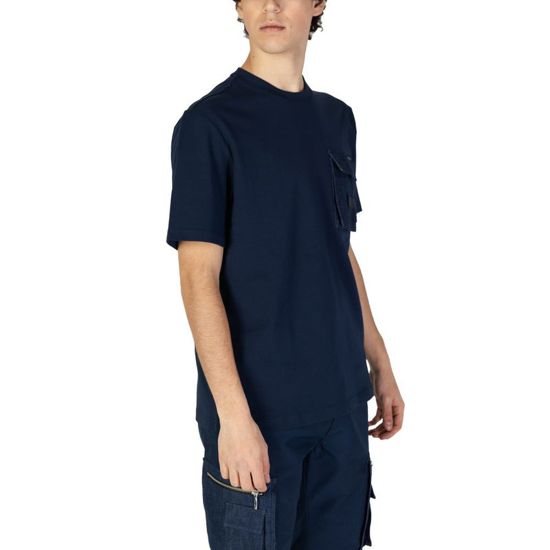 Antony Morato Blue Cotton T-Shirt - Relaxed Fit with Pocket