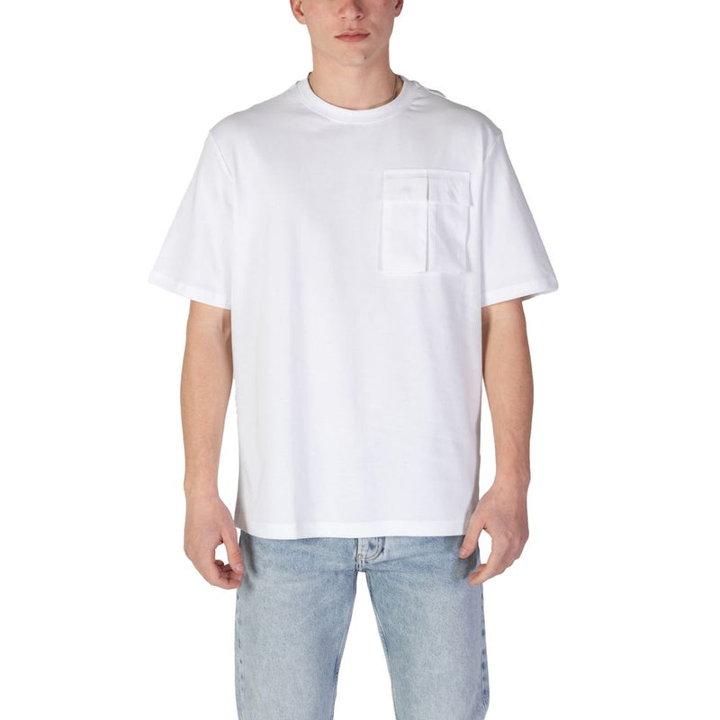 Antony Morato T-Shirt Blanc en Coton - Coupe Relaxed avec Logo