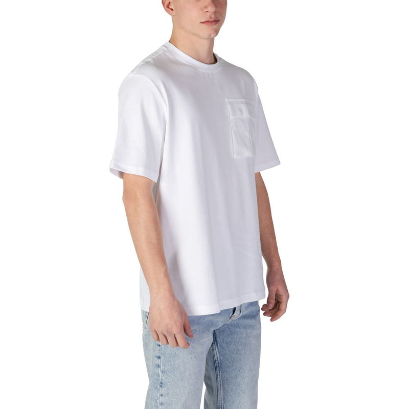 Antony Morato T-Shirt Blanc en Coton - Coupe Relaxed avec Logo