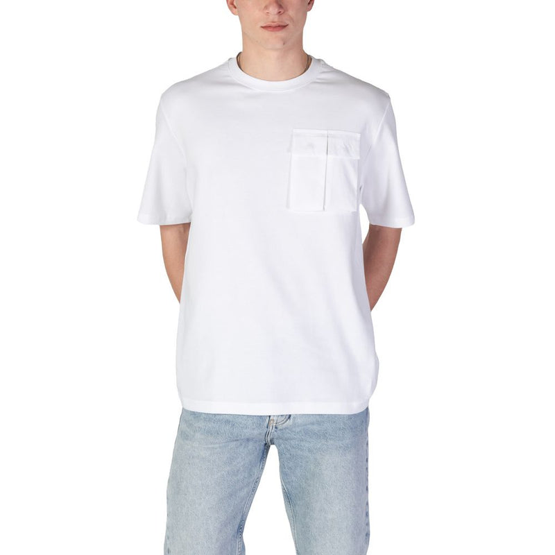 Antony Morato T-Shirt Blanc en Coton - Coupe Relaxed avec Logo