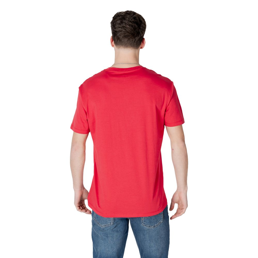 T-shirt rouge en coton Armani Exchange