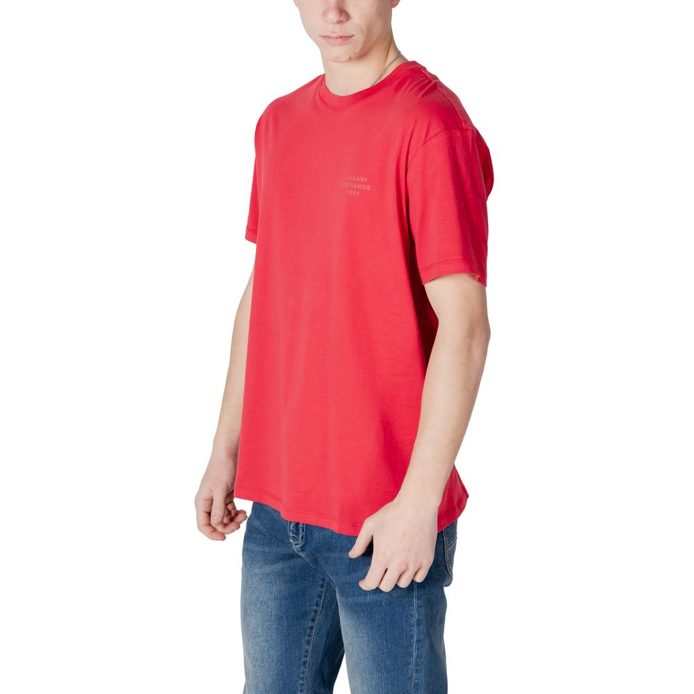 T-shirt rouge en coton Armani Exchange