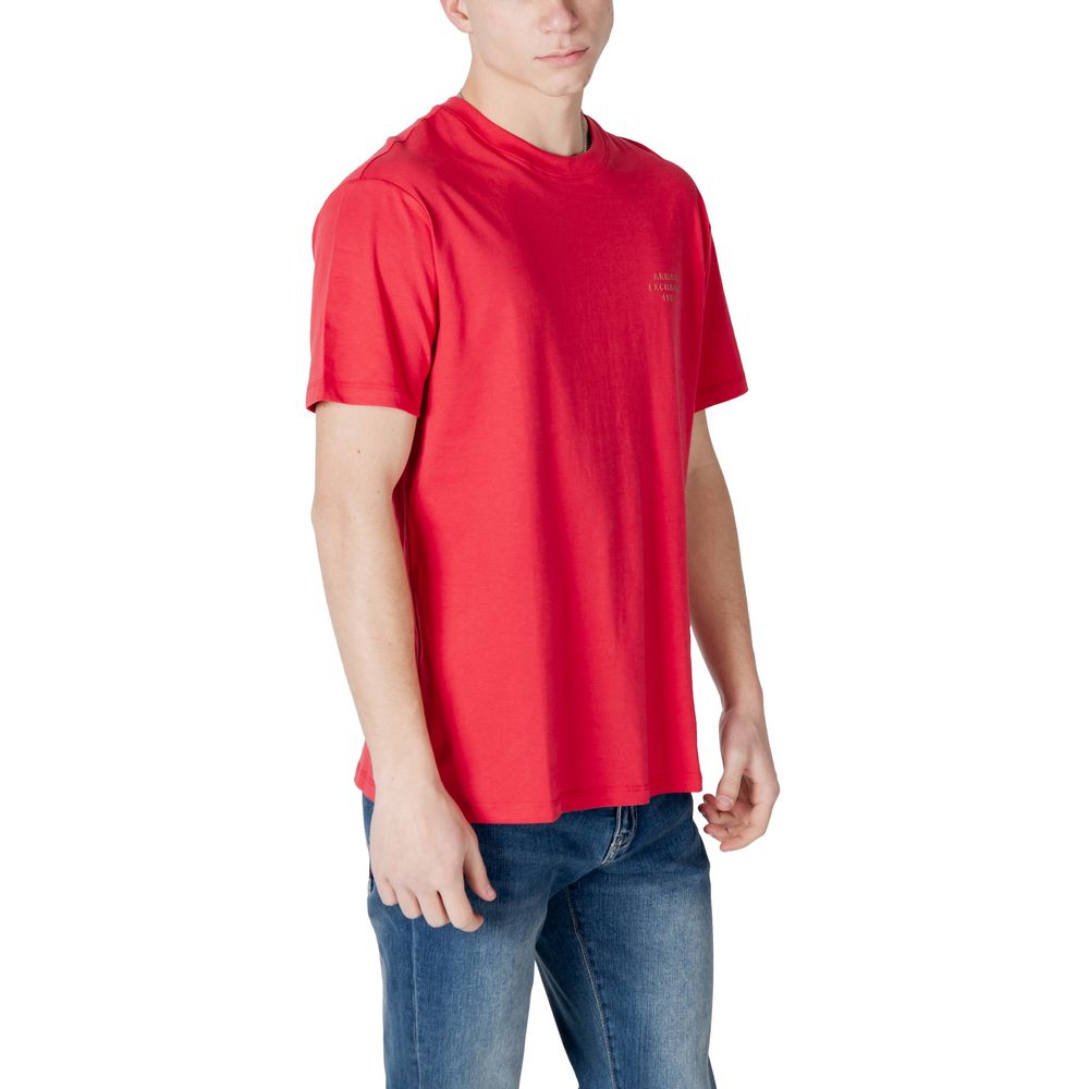 T-shirt rouge en coton Armani Exchange