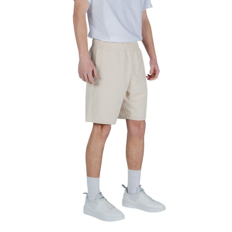 EA7 Emporio Armani Beige Cotton Bermuda Shorts for Men