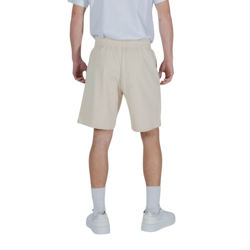 EA7 Emporio Armani Beige Cotton Bermuda Shorts for Men