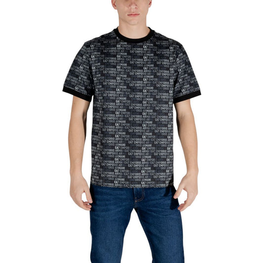 EA7 Emporio Armani zwart katoenen T-shirt