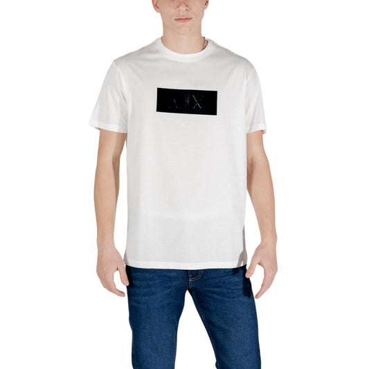 Armani Exchange wit katoenen T-shirt
