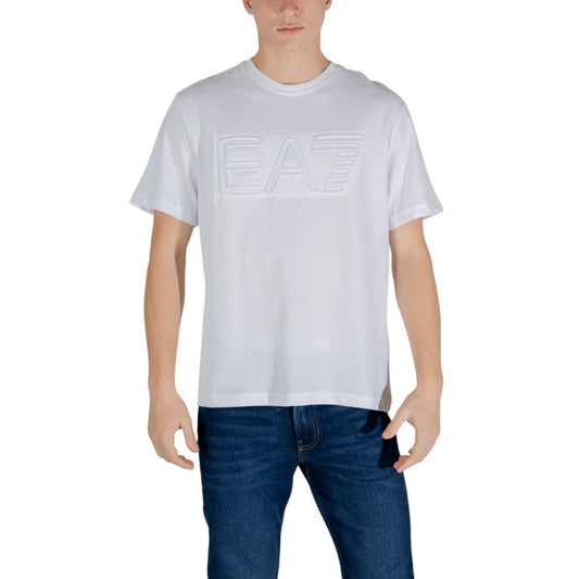 EA7 Emporio Armani wit katoenen T-shirt
