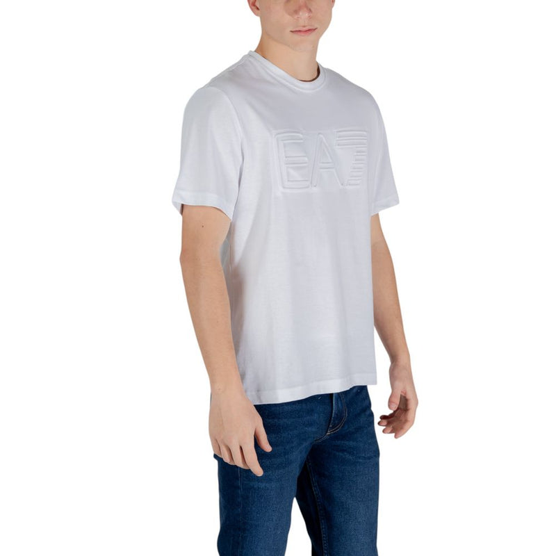 EA7 Emporio Armani wit katoenen T-shirt