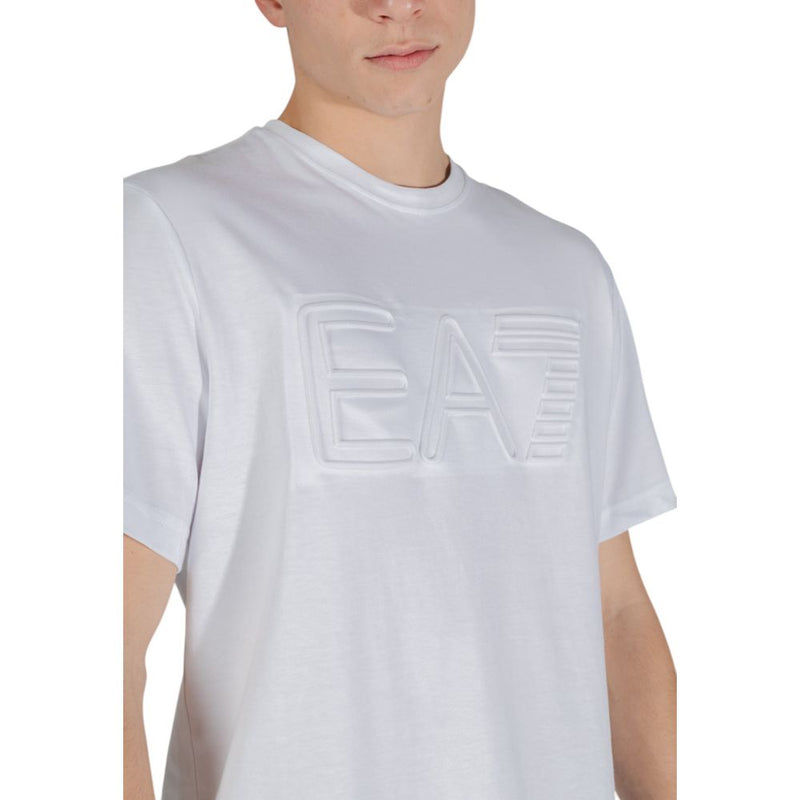 EA7 Emporio Armani wit katoenen T-shirt