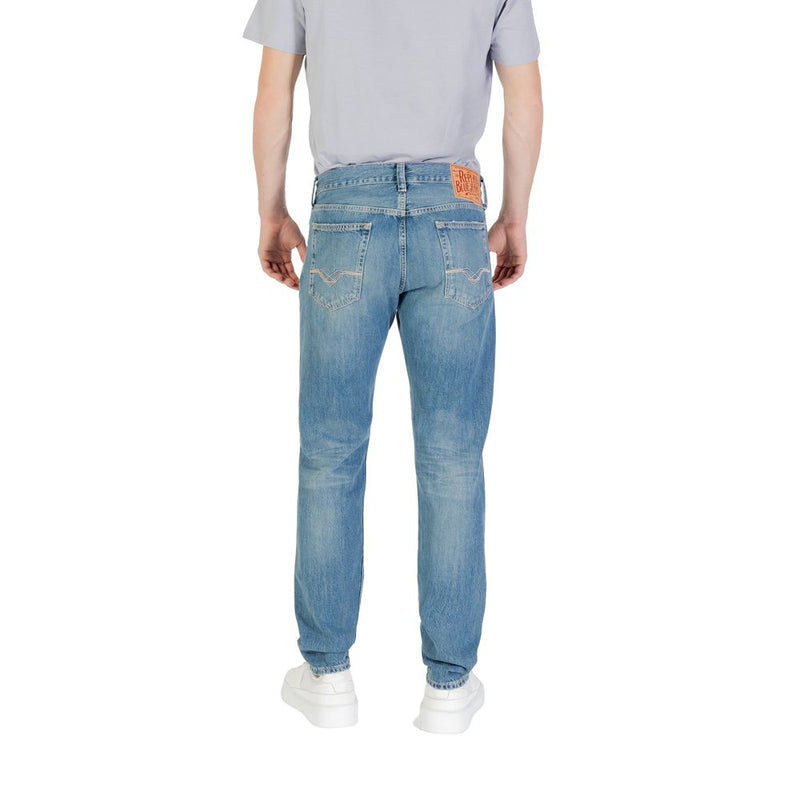 Replay Blue Cotton Skinny Jeans for Men