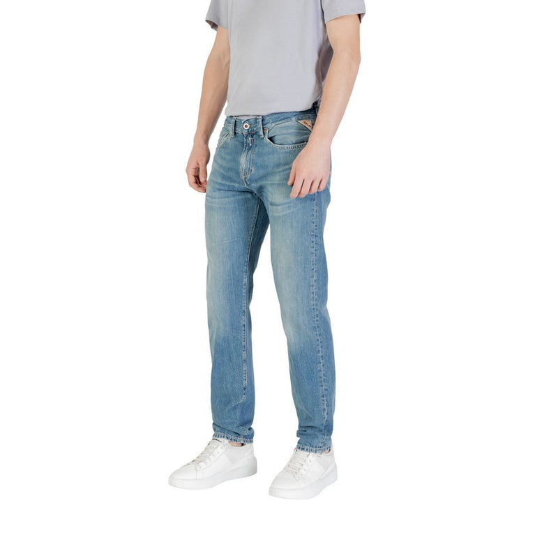 Replay Blue Cotton Skinny Jeans for Men